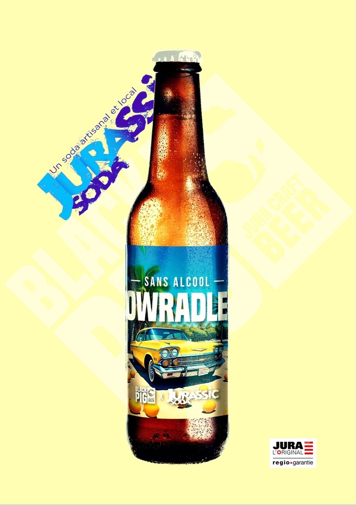 [BLACKPIG_LOWRADLER_33CL_X24] BLACKPIG ❤ JURASSIC SODA | LowRadler, Le Panaché sans alcool (1x33cl) (Vrac : 24x)