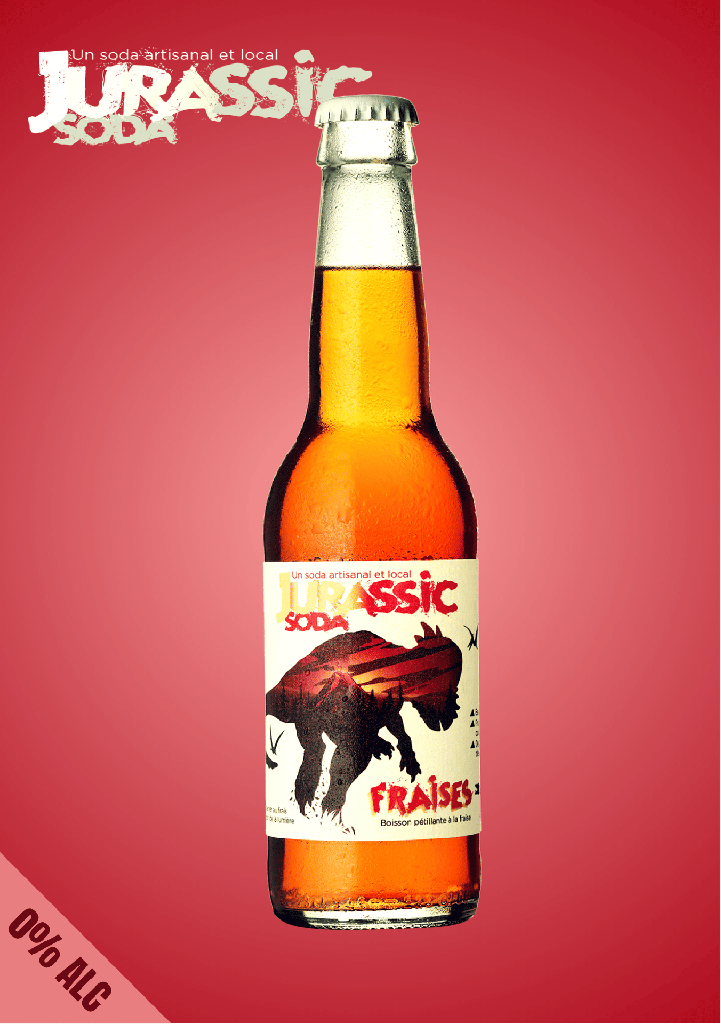 [JURASSIC-SODA_FRAISE_33CL_X24] JURASSIC SODA | Fraise (1x33cl) (Vrac : 24x)