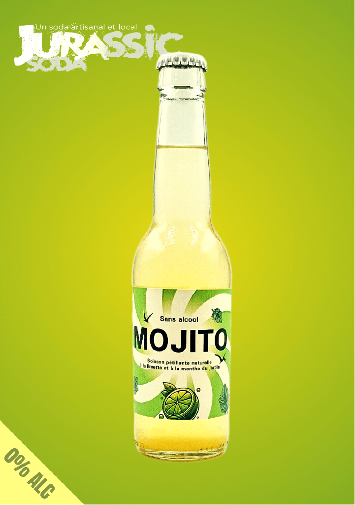 [JURASSIC-SODA_MOJITO_33CL_X24] JURASSIC SODA | Mocktail Mojito (1x33cl) (Vrac : 24x)