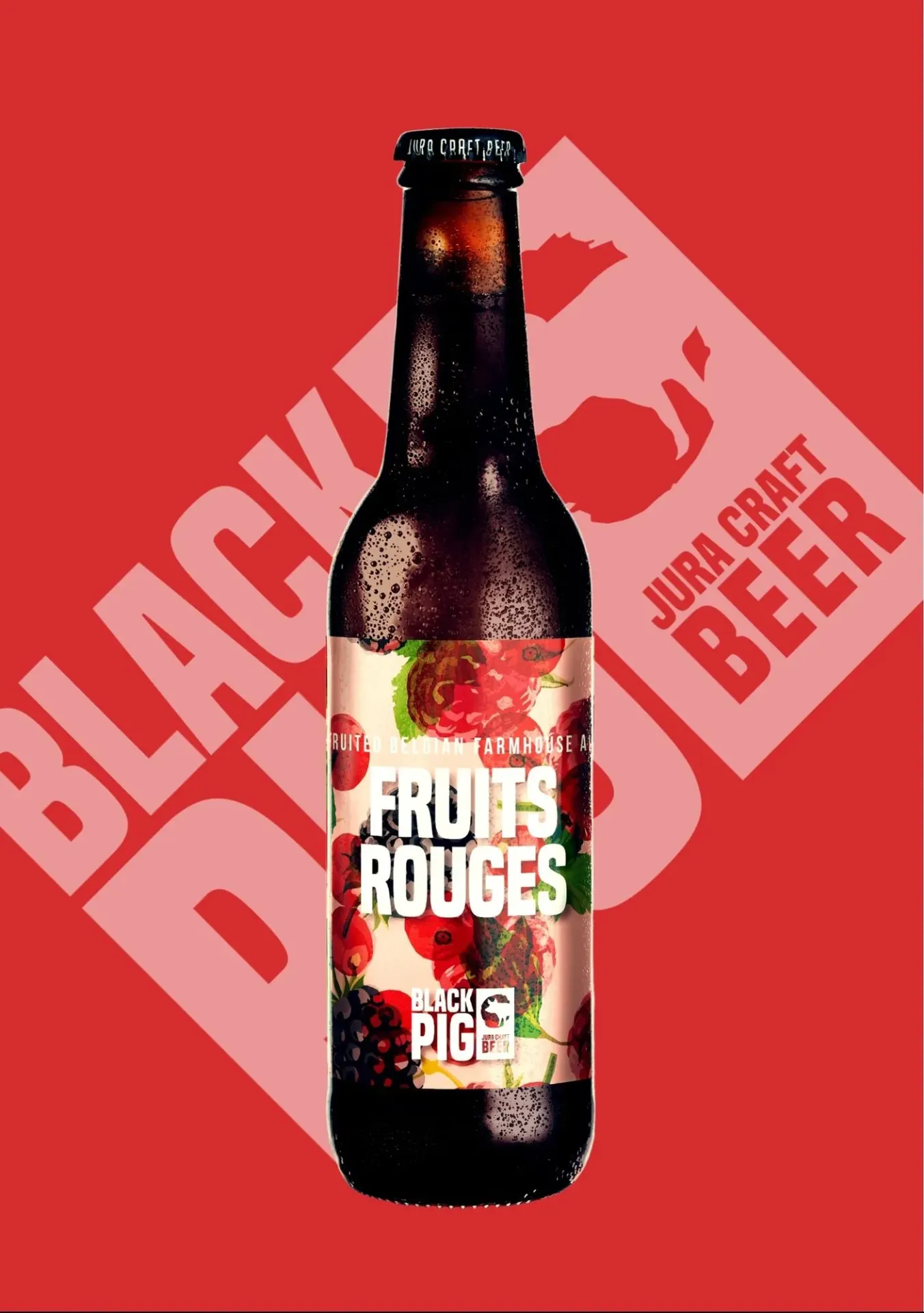 [BLACKPIG_SAISON-FRUITSROUGES_33CL_X24] BLACKPIG | FRUITS ROUGES, Fruited Farmhouse Ale (1x33cl) (Vrac : 24x)